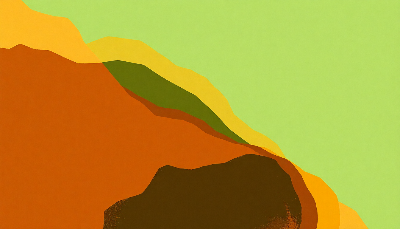 Fan-driven abstract illustration evoking the emotional arc of Simbavati by Hugh Masekela