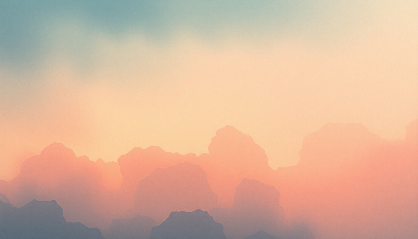 Fan-driven abstract illustration evoking the emotional arc of Simple Kind of Life by No Doubt