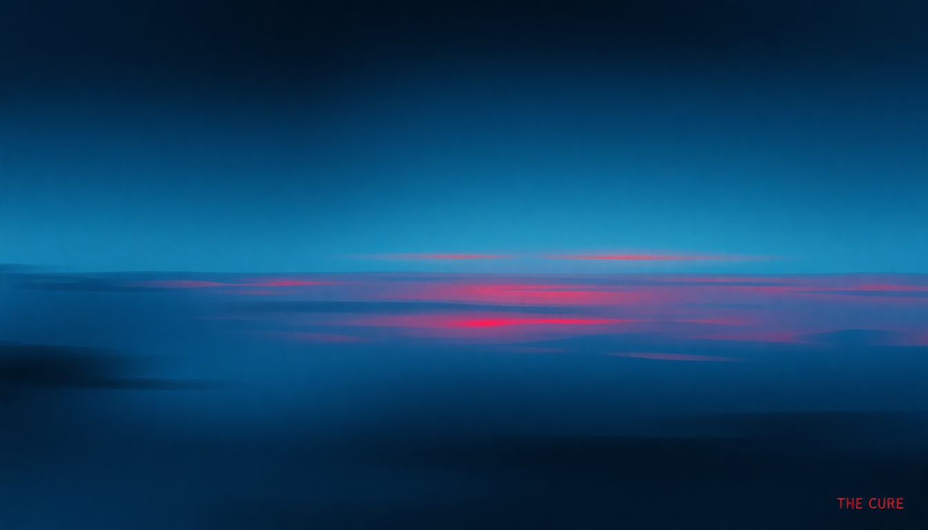 Fan-driven abstract illustration evoking the emotional arc of Sinking by The Cure