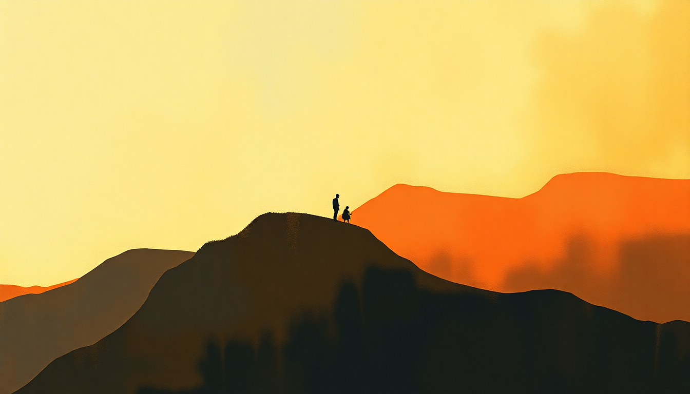 Fan-driven abstract illustration evoking the emotional arc of Sitting on Top of the World by Cream