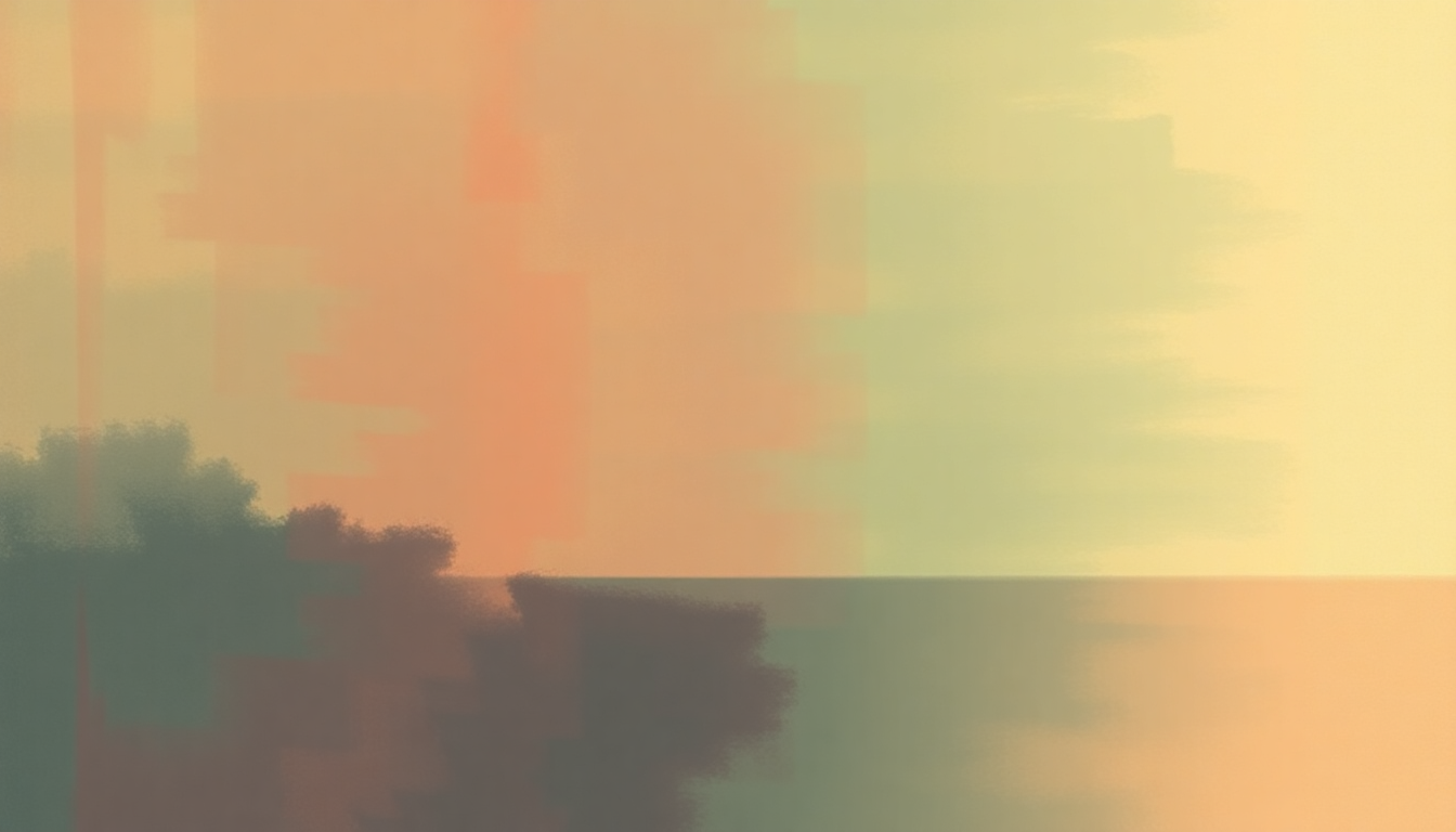 Fan-driven abstract illustration evoking the emotional arc of Six Days at the Bottom of the Ocean by Explosions in the Sky