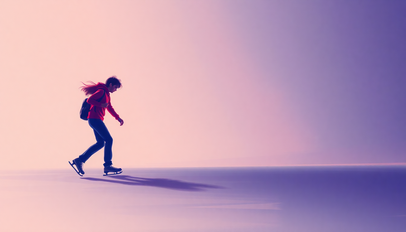 Fan-driven abstract illustration evoking the emotional arc of Skateaway by Dire Straits