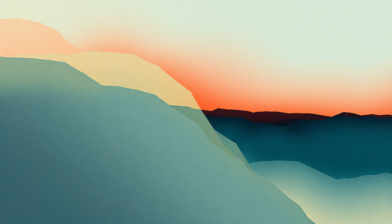 Fan-driven abstract illustration evoking the emotional arc of Skin Is, My by Andrew Bird