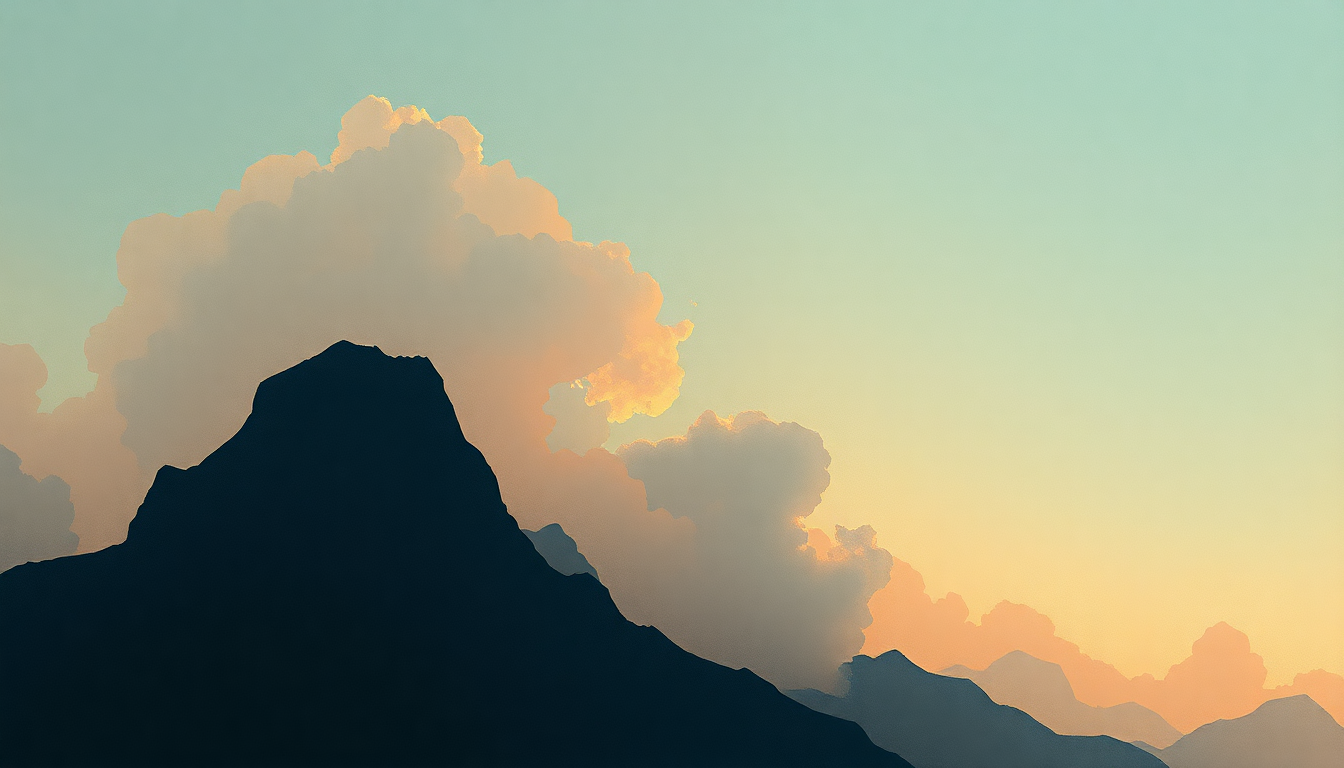 Fan-driven abstract illustration evoking the emotional arc of Sky Might Fall by Kid Cudi