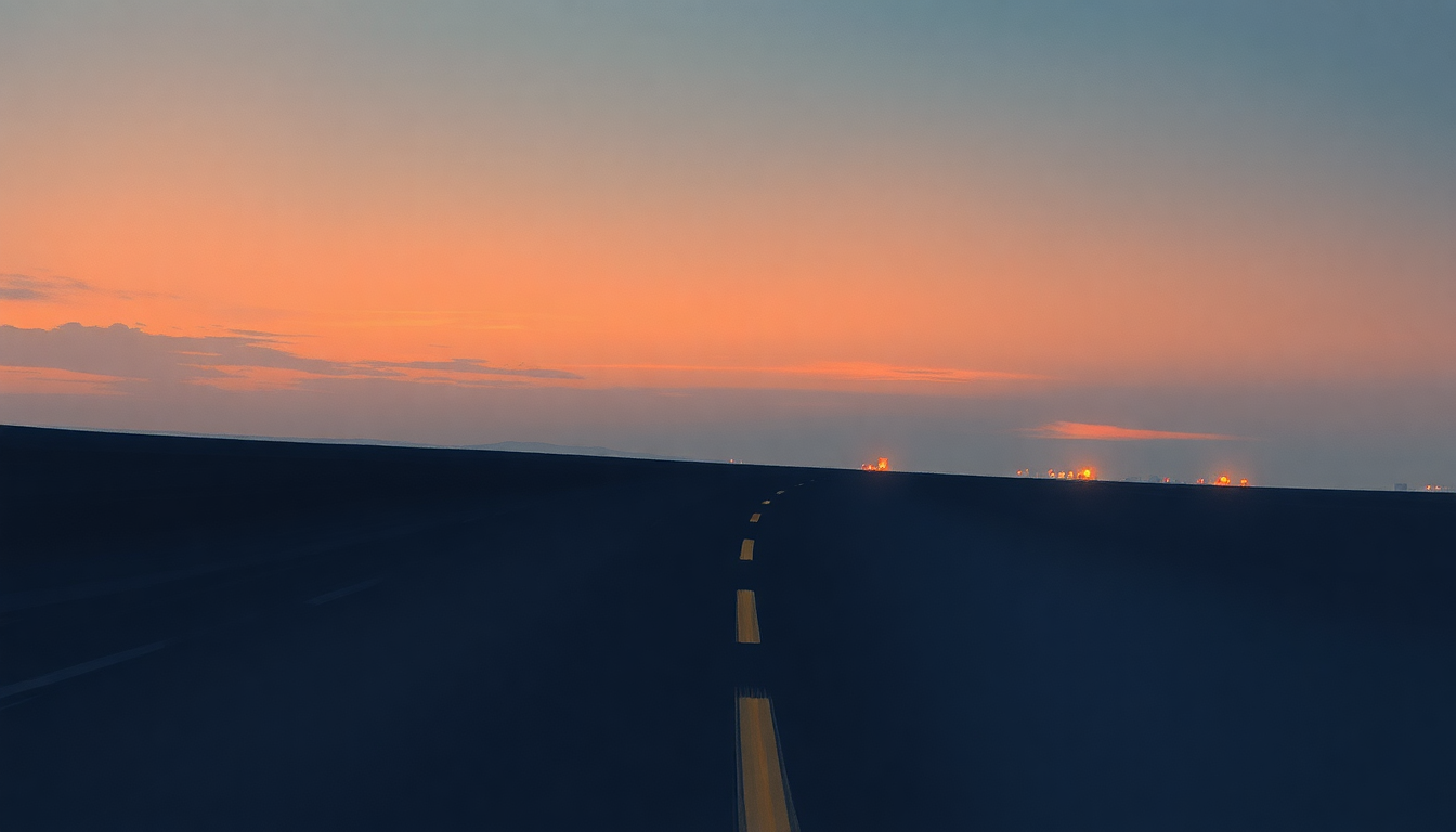 Fan-driven abstract illustration evoking the emotional arc of Skyway by The Replacements