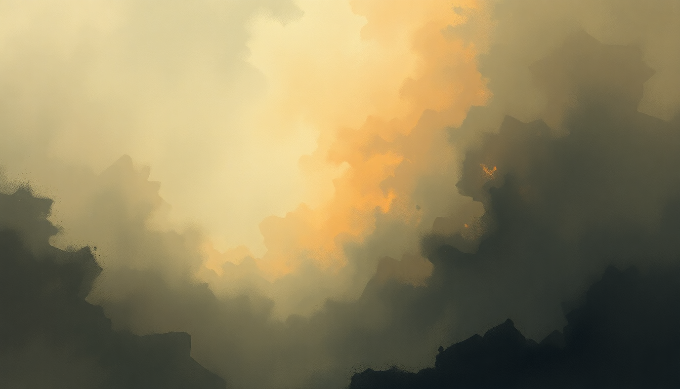 Fan-driven abstract illustration evoking the emotional arc of Sleeping Giant by Mastodon