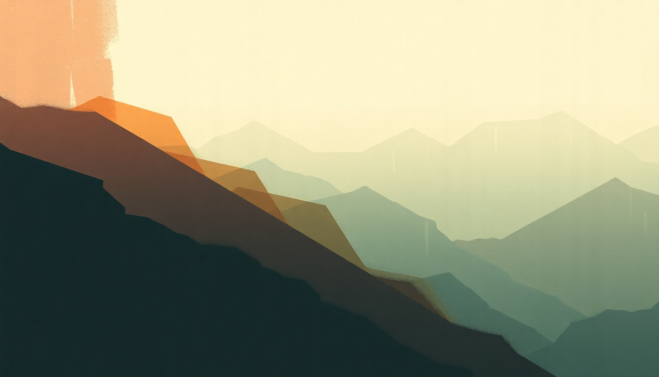 Fan-driven abstract illustration evoking the emotional arc of Sleeping Lessons by The Shins