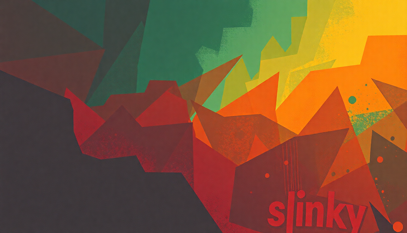 Fan-driven abstract illustration evoking the emotional arc of Slinky by Link Wray