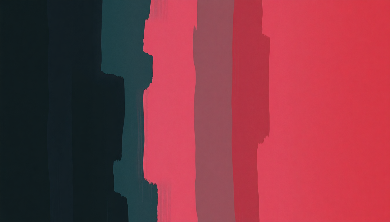 Fan-driven abstract illustration evoking the emotional arc of Slippery People by Talking Heads