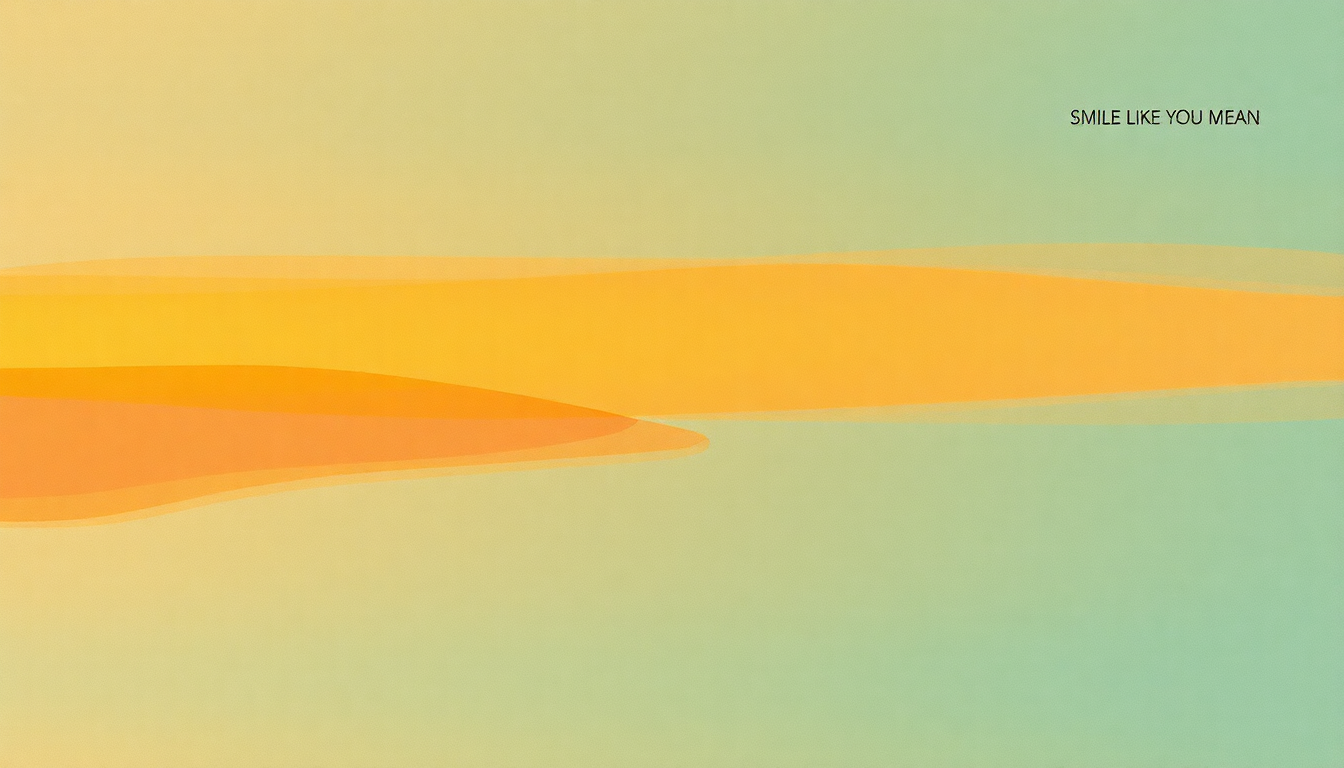 Fan-driven abstract illustration evoking the emotional arc of Smile Like You Mean It by The Killers