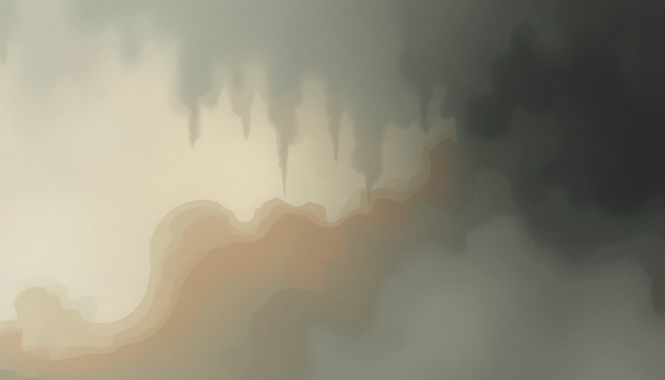 Fan-driven abstract illustration evoking the emotional arc of Smoke Signals by Phoebe Bridgers