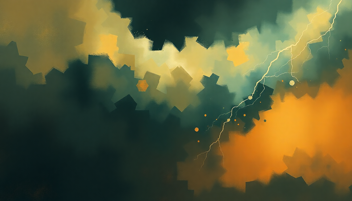 Fan-driven abstract illustration evoking the emotional arc of Smokestack Lightning by Howlin' Wolf