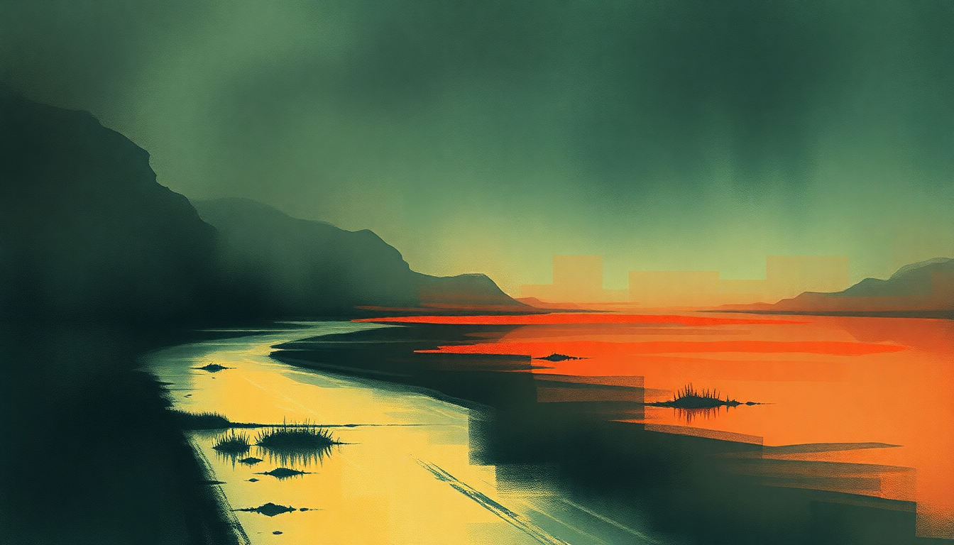 Fan-driven abstract illustration evoking the emotional arc of Snakedriver by The Jesus and Mary Chain