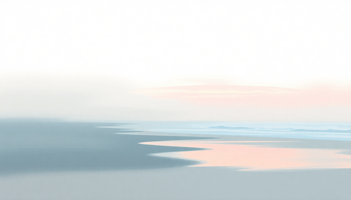 Fan-driven abstract illustration evoking the emotional arc of Snow on the Beach by Taylor Swift