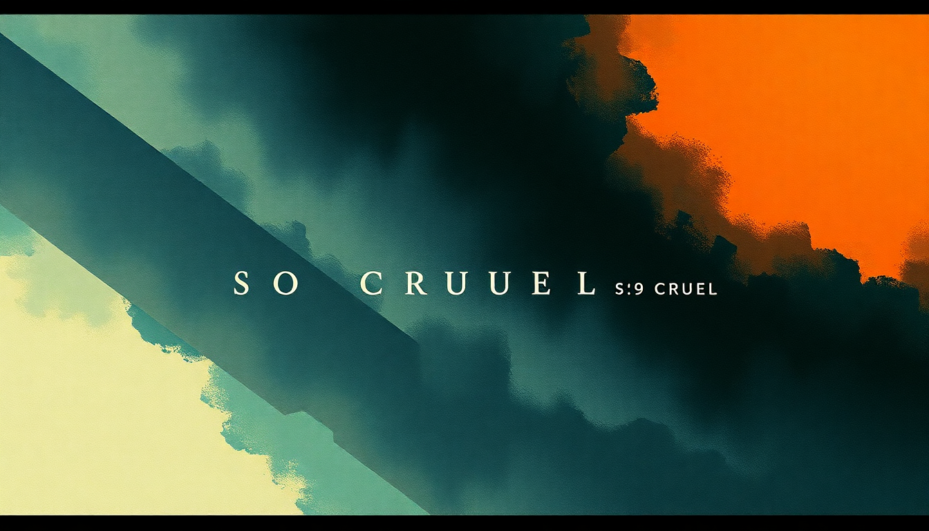 Fan-driven abstract illustration evoking the emotional arc of So Cruel by U2
