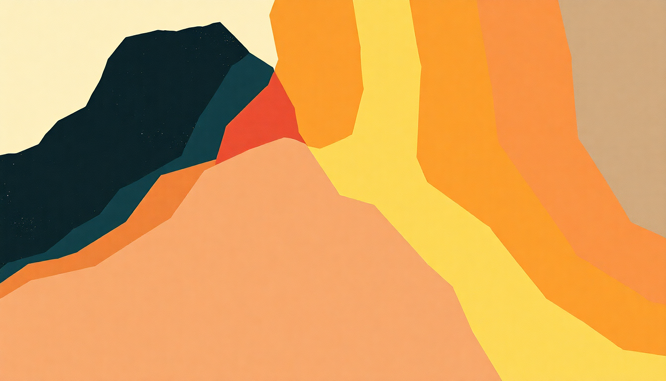 Fan-driven abstract illustration evoking the emotional arc of So Far by Faust