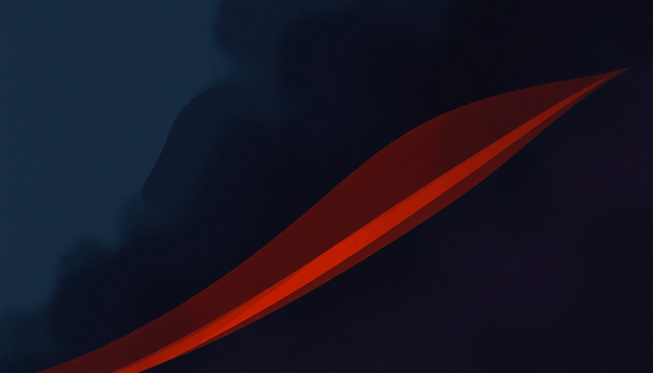Fan-driven abstract illustration evoking the emotional arc of So In Love by Orchestral Manoeuvres in the Dark