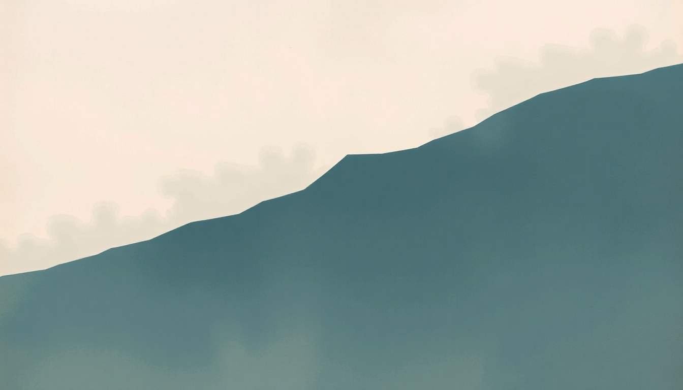 Fan-driven abstract illustration evoking the emotional arc of Society Is My Friend by Kurt Vile