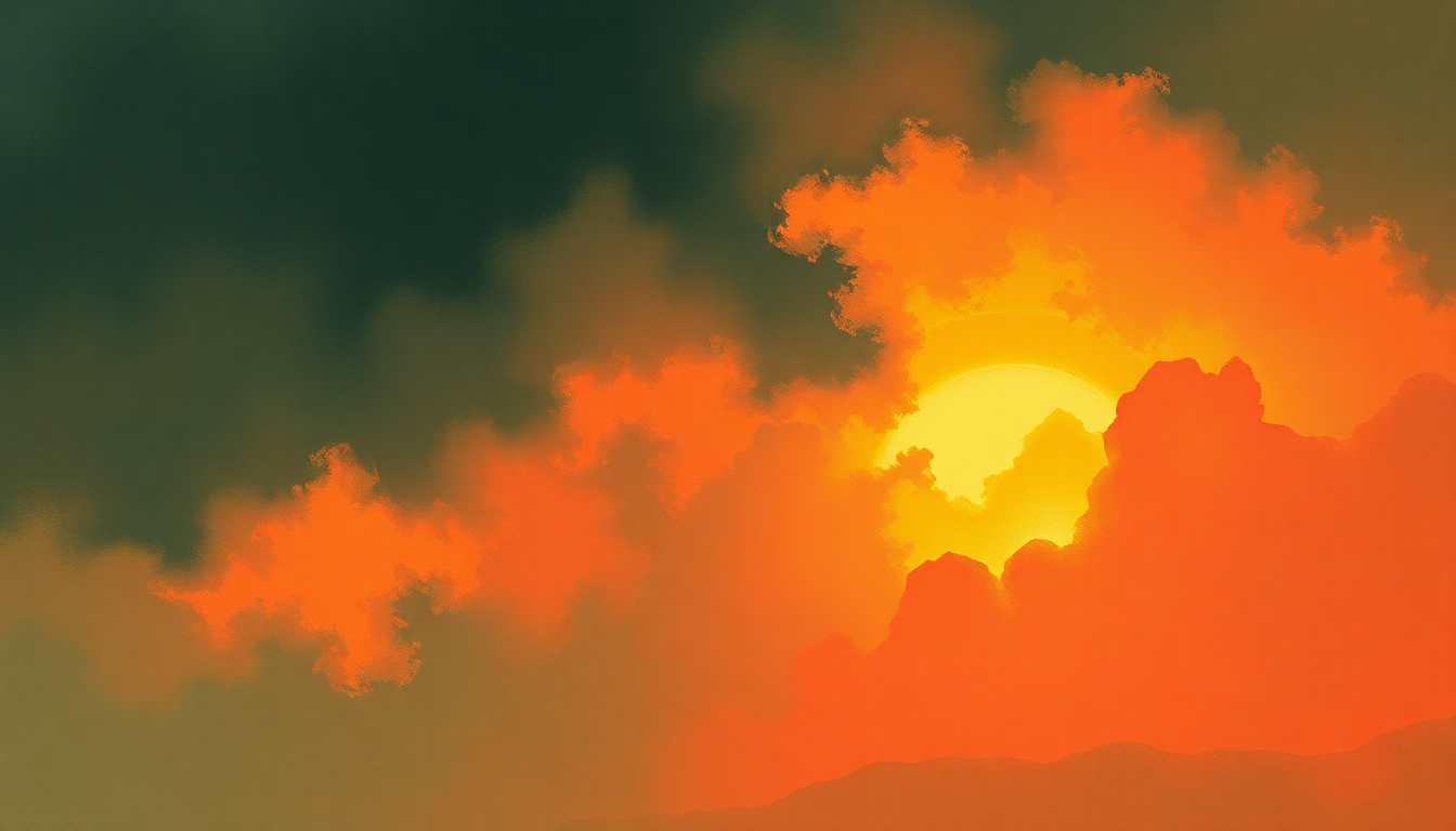 Fan-driven abstract illustration evoking the emotional arc of Solara by Smashing Pumpkins