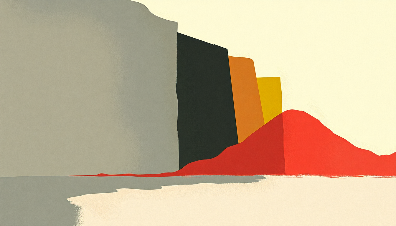 Fan-driven abstract illustration evoking the emotional arc of Solid Wall of Sound by A Tribe Called Quest