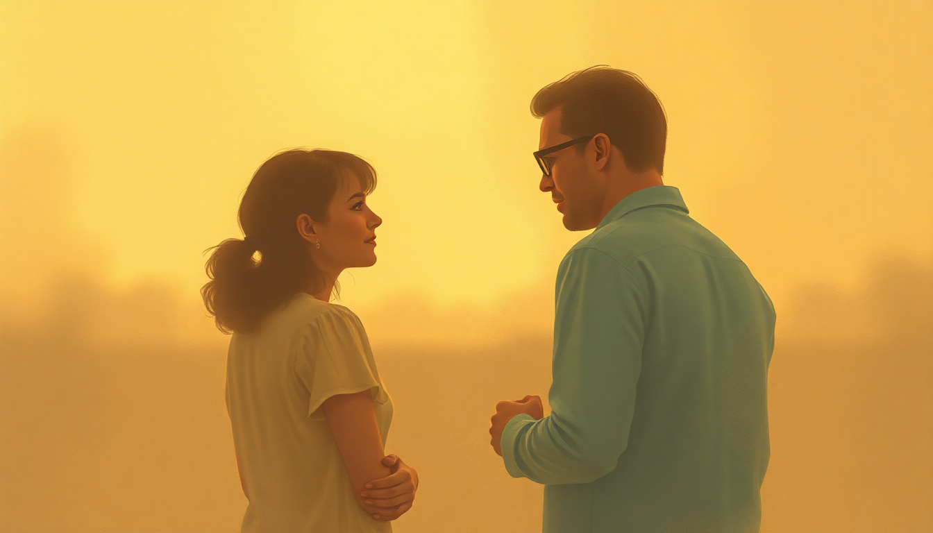 Fan-driven abstract illustration evoking the emotional arc of Someone Loves You Honey by Charley Pride