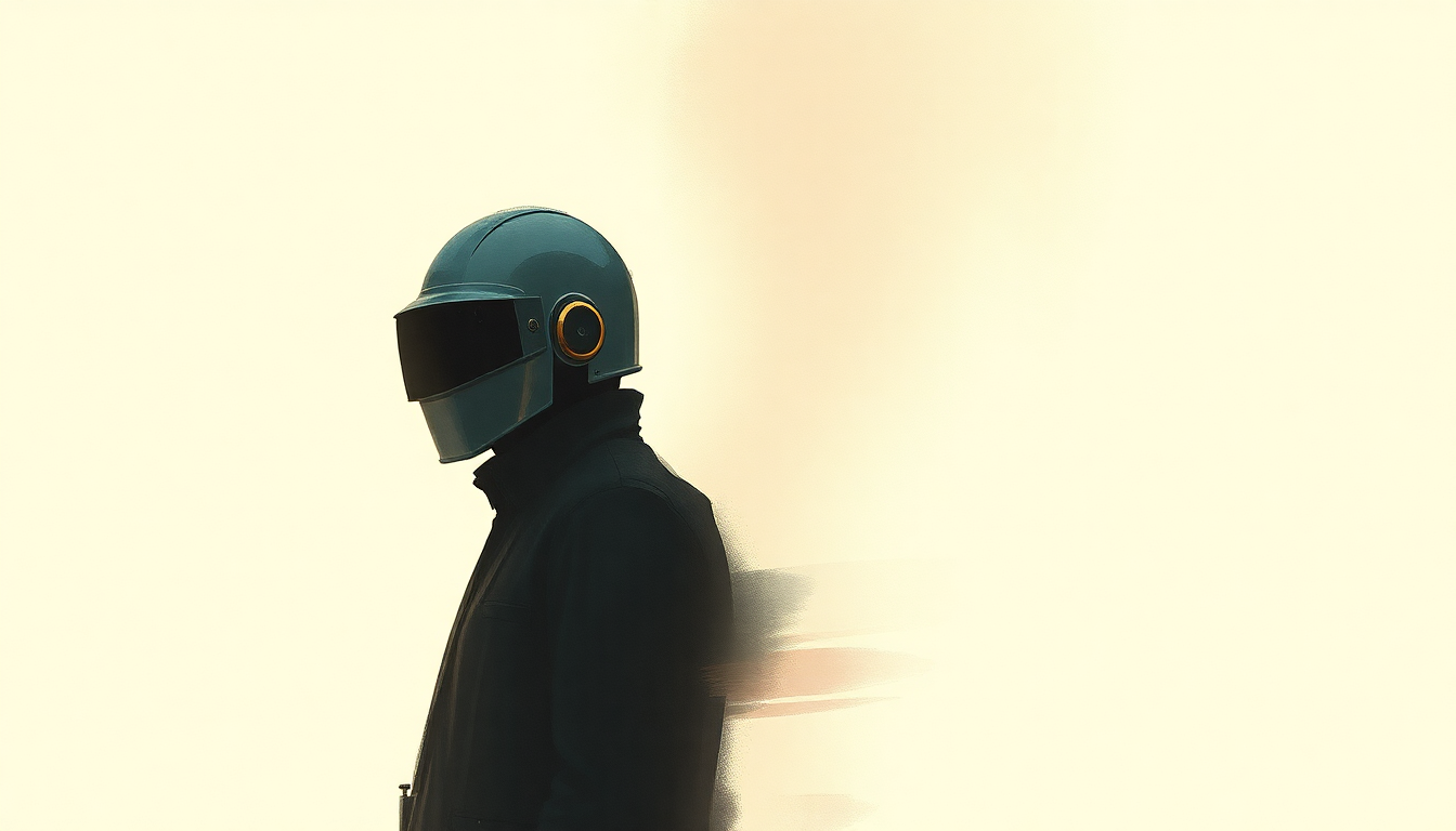 Fan-driven abstract illustration evoking the emotional arc of Something About Us by Daft Punk