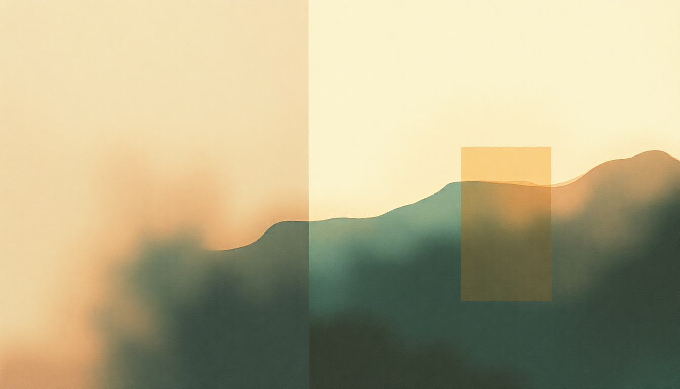 Fan-driven abstract illustration evoking the emotional arc of Sonnet by The Verve