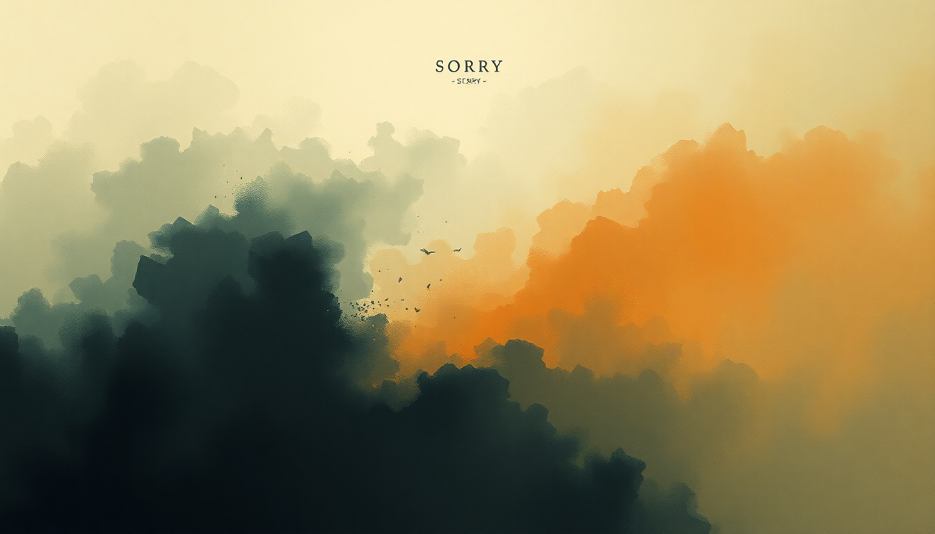 Fan-driven abstract illustration evoking the emotional arc of Sorry by Beyoncé