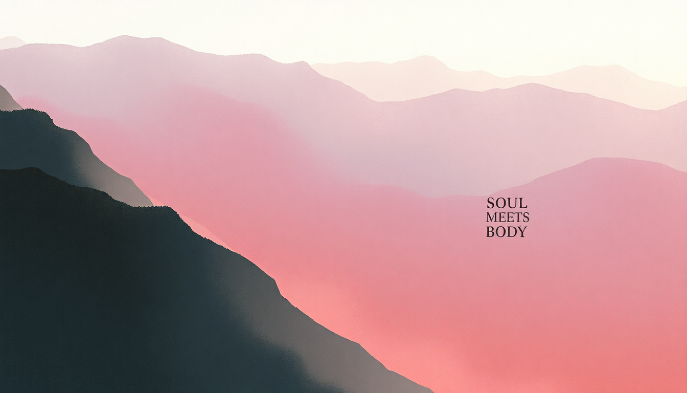 Fan-driven abstract illustration evoking the emotional arc of Soul Meets Body by Death Cab for Cutie