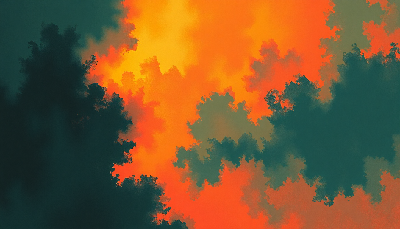 Fan-driven abstract illustration evoking the emotional arc of Soul Power by James Brown