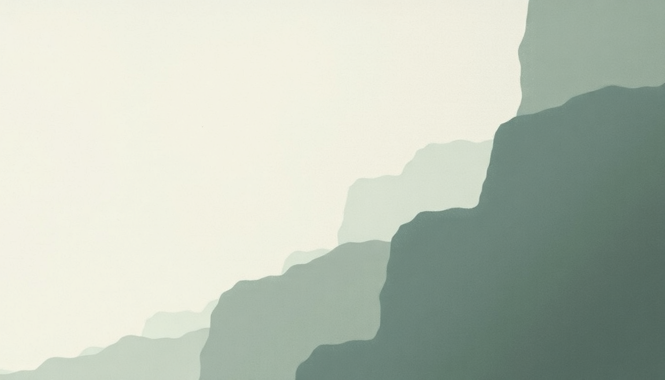 Fan-driven abstract illustration evoking the emotional arc of Sounds Like Sunday by Mineral