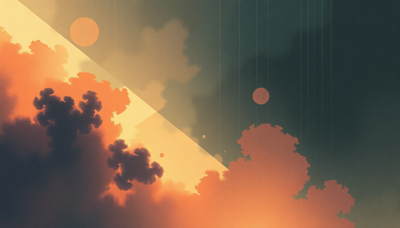 Fan-driven abstract illustration evoking the emotional arc of Space Invader by The National