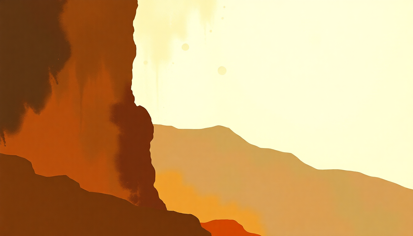 Fan-driven abstract illustration evoking the emotional arc of Spain by Chick Corea