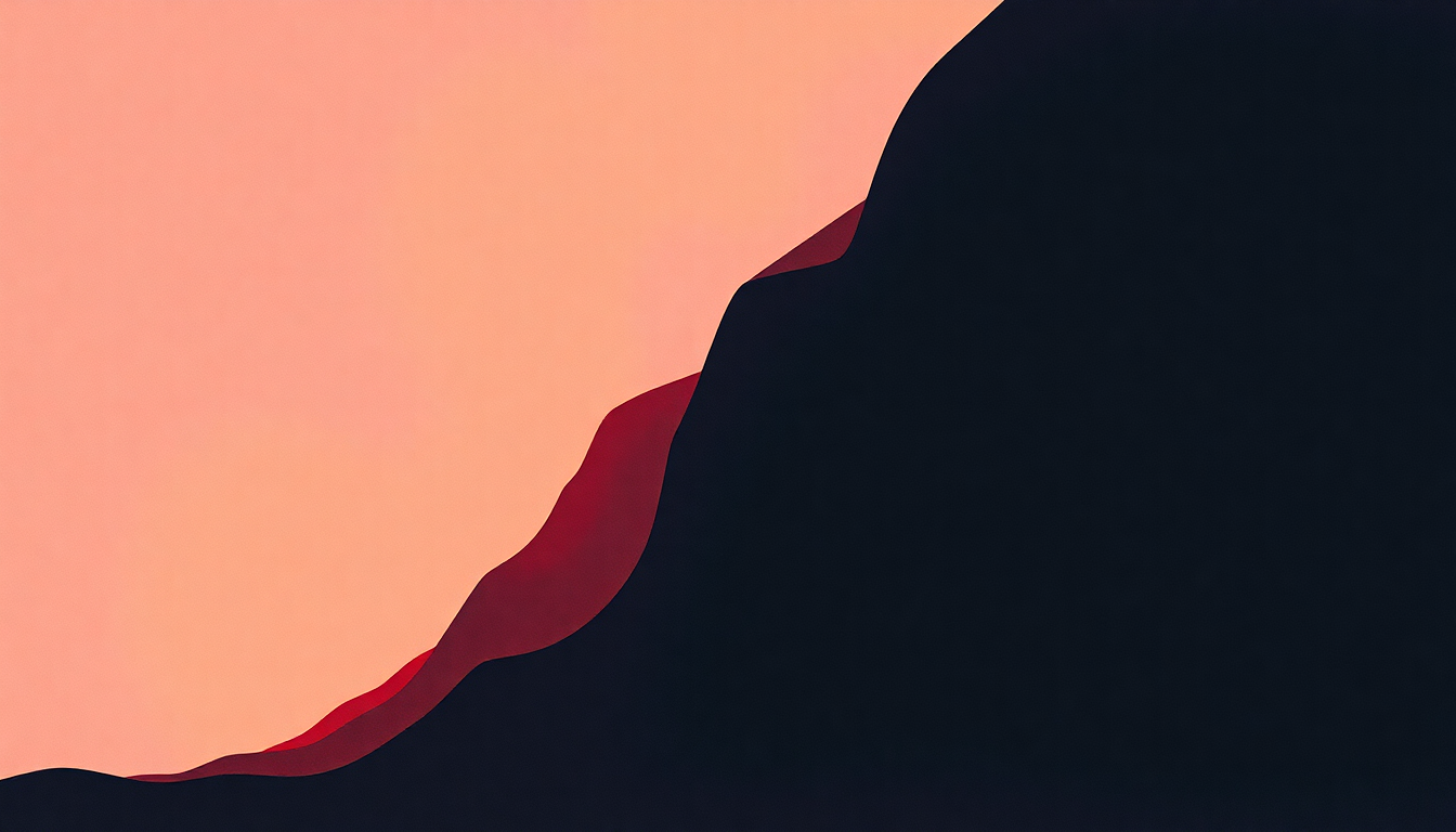 Fan-driven abstract illustration evoking the emotional arc of Speaking in Tongues by Talking Heads