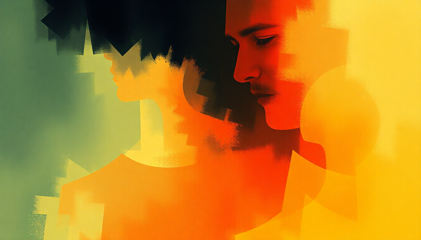 Fan-driven abstract illustration evoking the emotional arc of Spirit by Depeche Mode