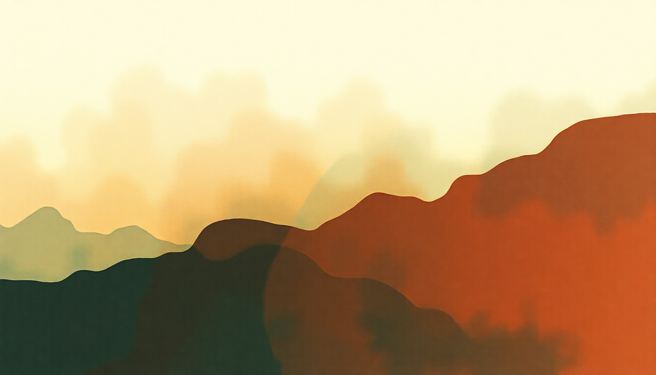 Fan-driven abstract illustration evoking the emotional arc of Spirit Voices by Paul Simon