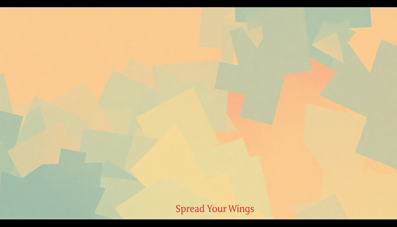Fan-driven abstract illustration evoking the emotional arc of Spread Your Wings by Queen