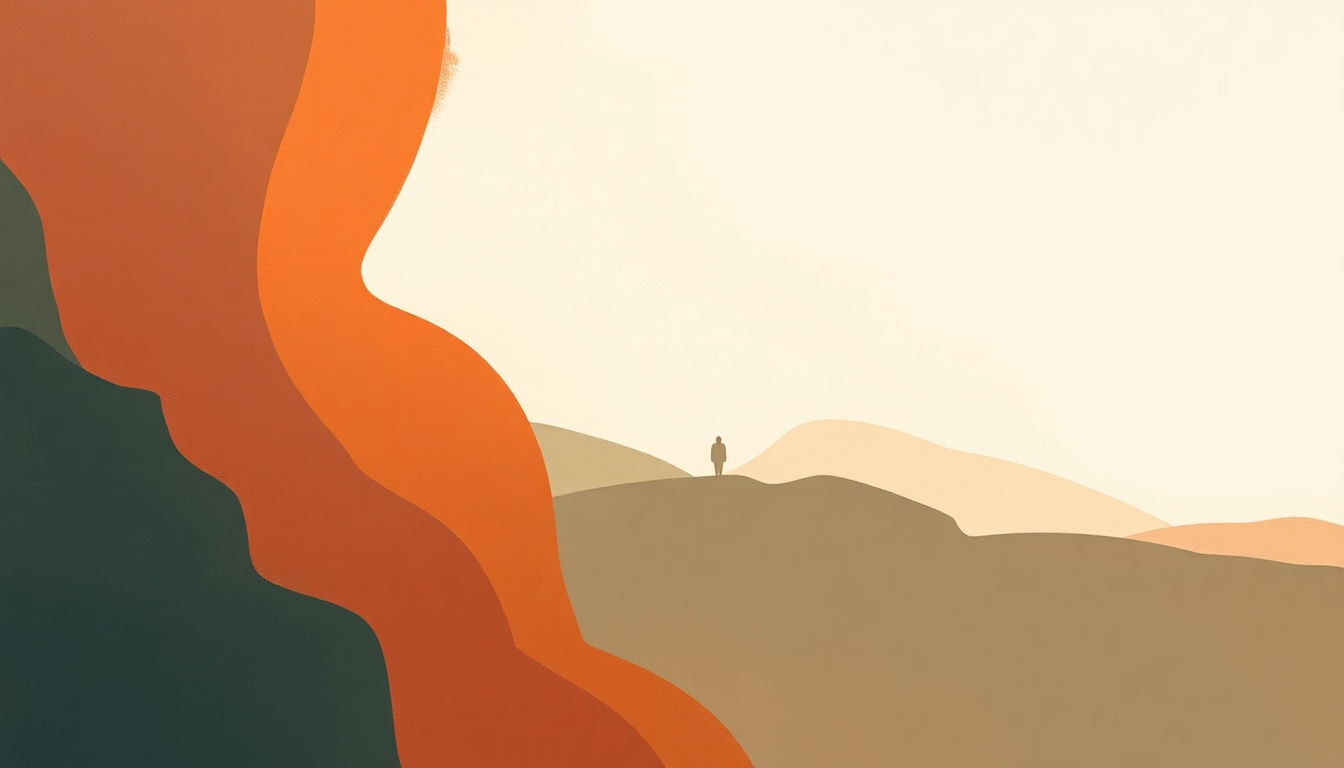 Fan-driven abstract illustration evoking the emotional arc of Spring Day by BTS