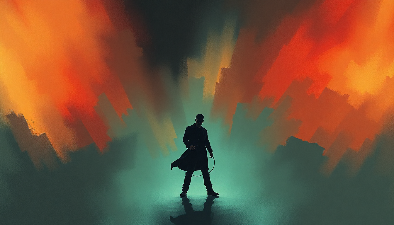 Fan-driven abstract illustration evoking the emotional arc of Square Dance by Eminem