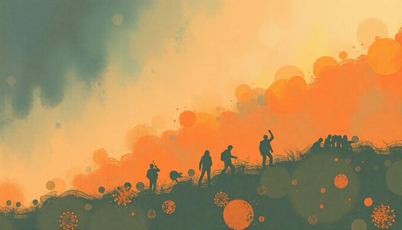 Fan-driven abstract illustration evoking the emotional arc of St. Vitus Dance by Black Sabbath