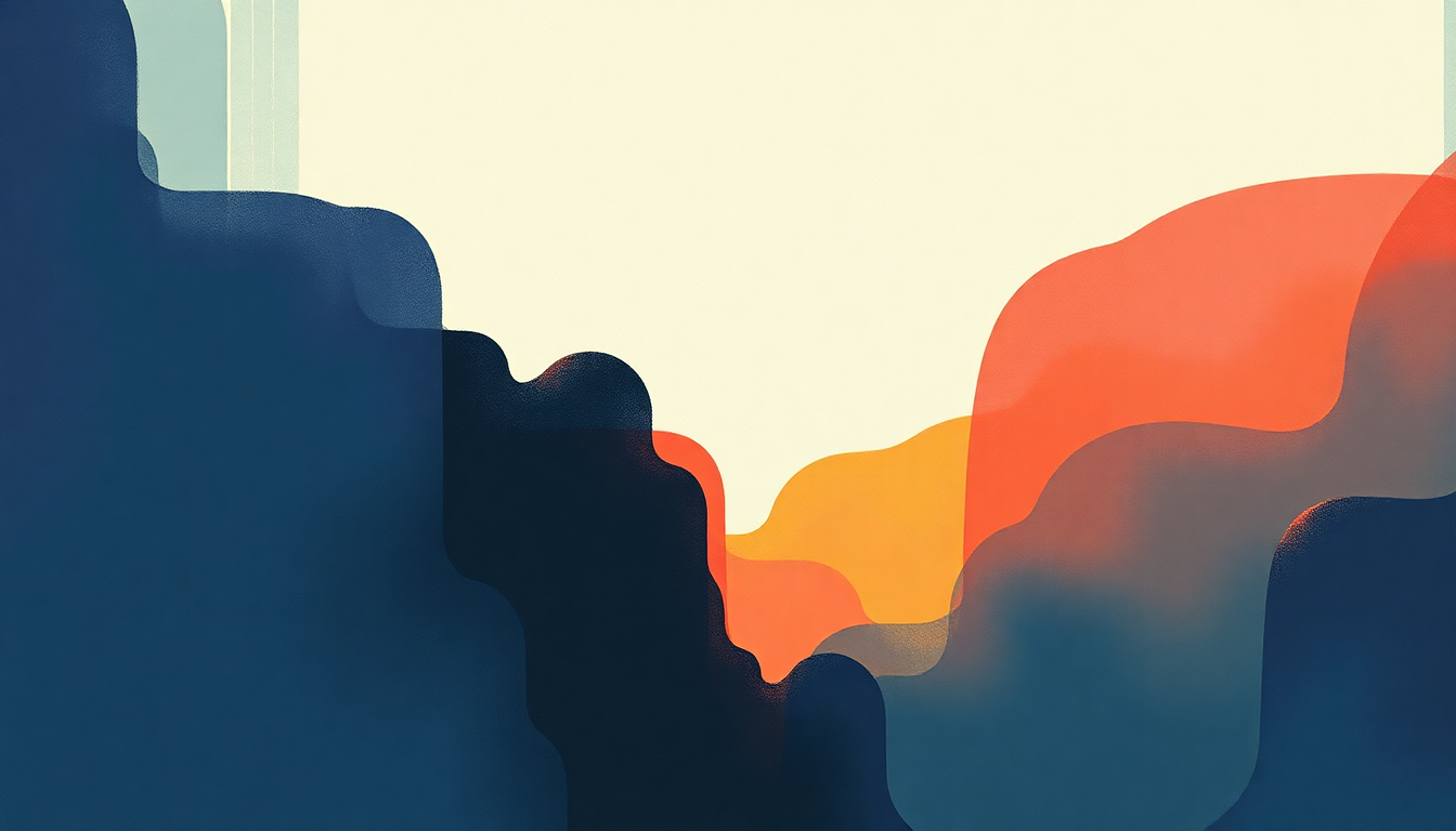 Fan-driven abstract illustration evoking the emotional arc of Stage Fright by The Band