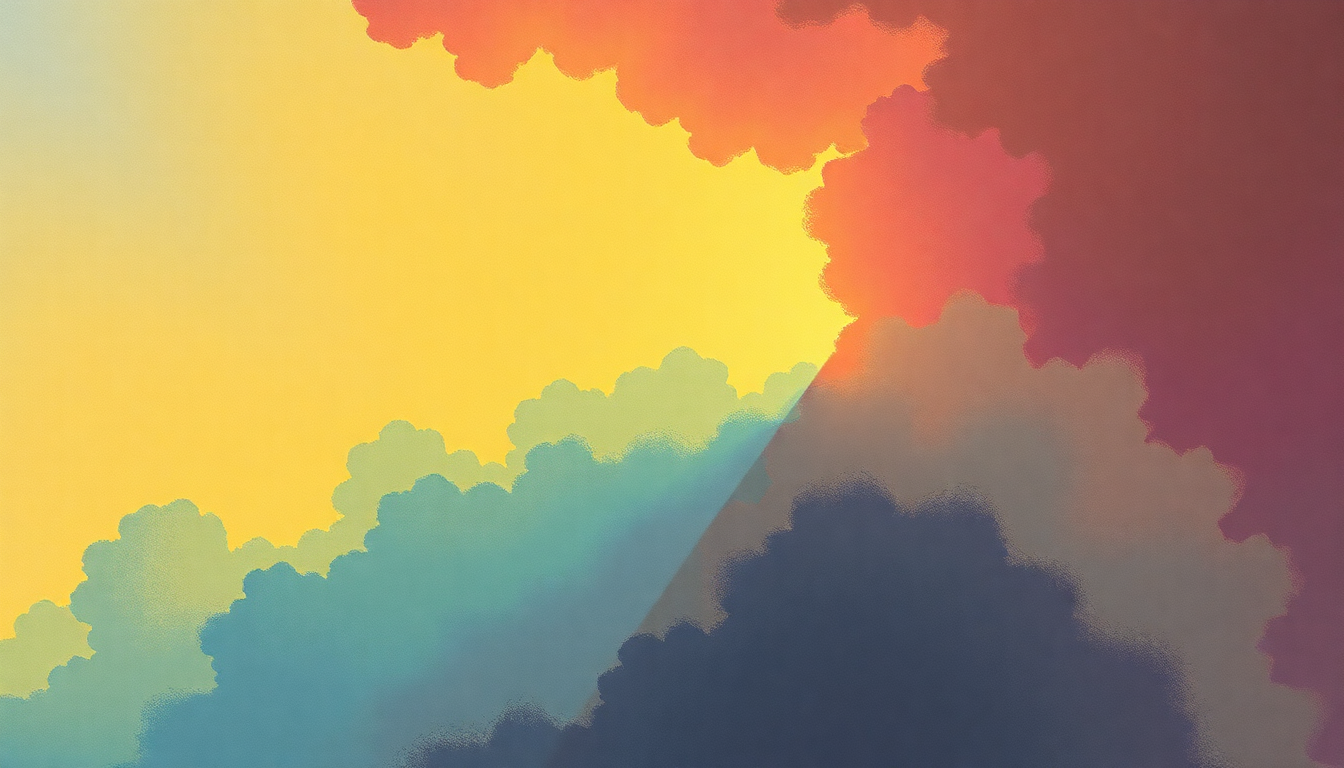 Fan-driven abstract illustration evoking the emotional arc of Stairway to Heaven by Led Zeppelin