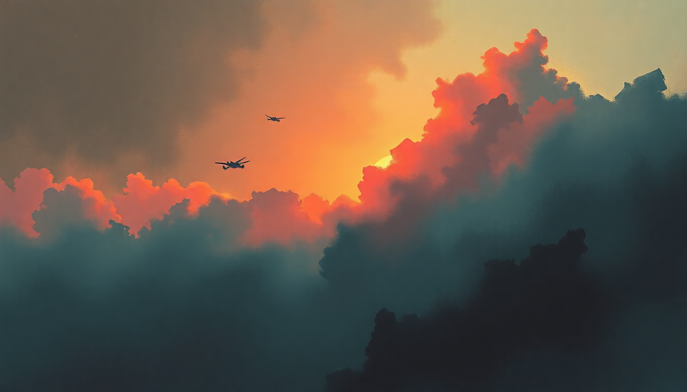 Fan-driven abstract illustration evoking the emotional arc of Star Wars Main Title by John Williams
