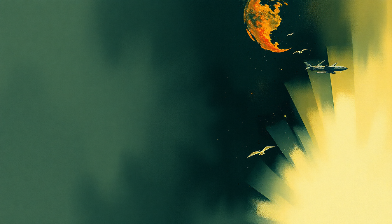 Fan-driven abstract illustration evoking the emotional arc of Starblind by Iron Maiden