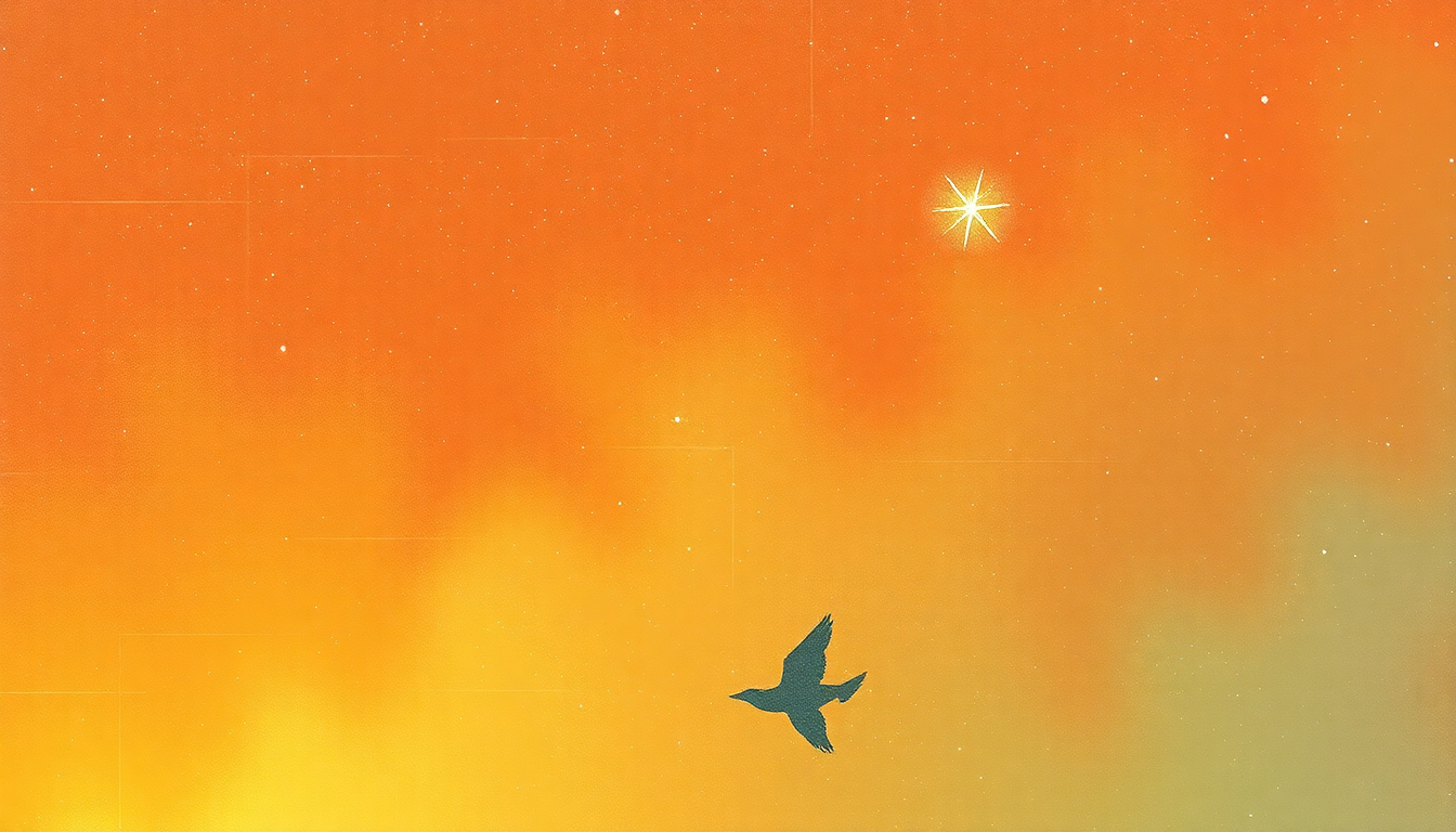 Fan-driven abstract illustration evoking the emotional arc of Starman by David Bowie