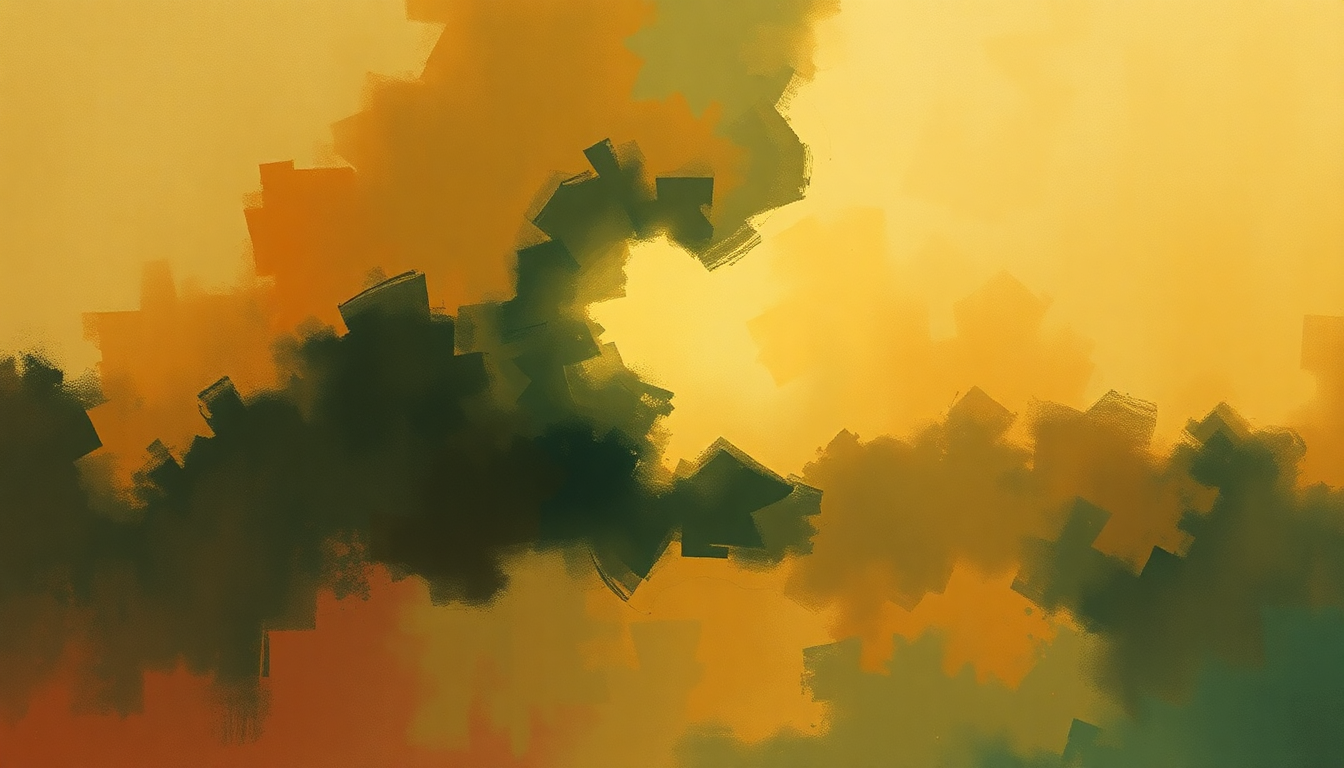 Fan-driven abstract illustration evoking the emotional arc of Status Seeking by Eric Dolphy