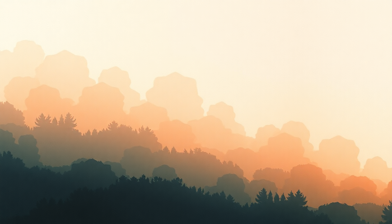 Fan-driven abstract illustration evoking the emotional arc of Stay Home by American Football