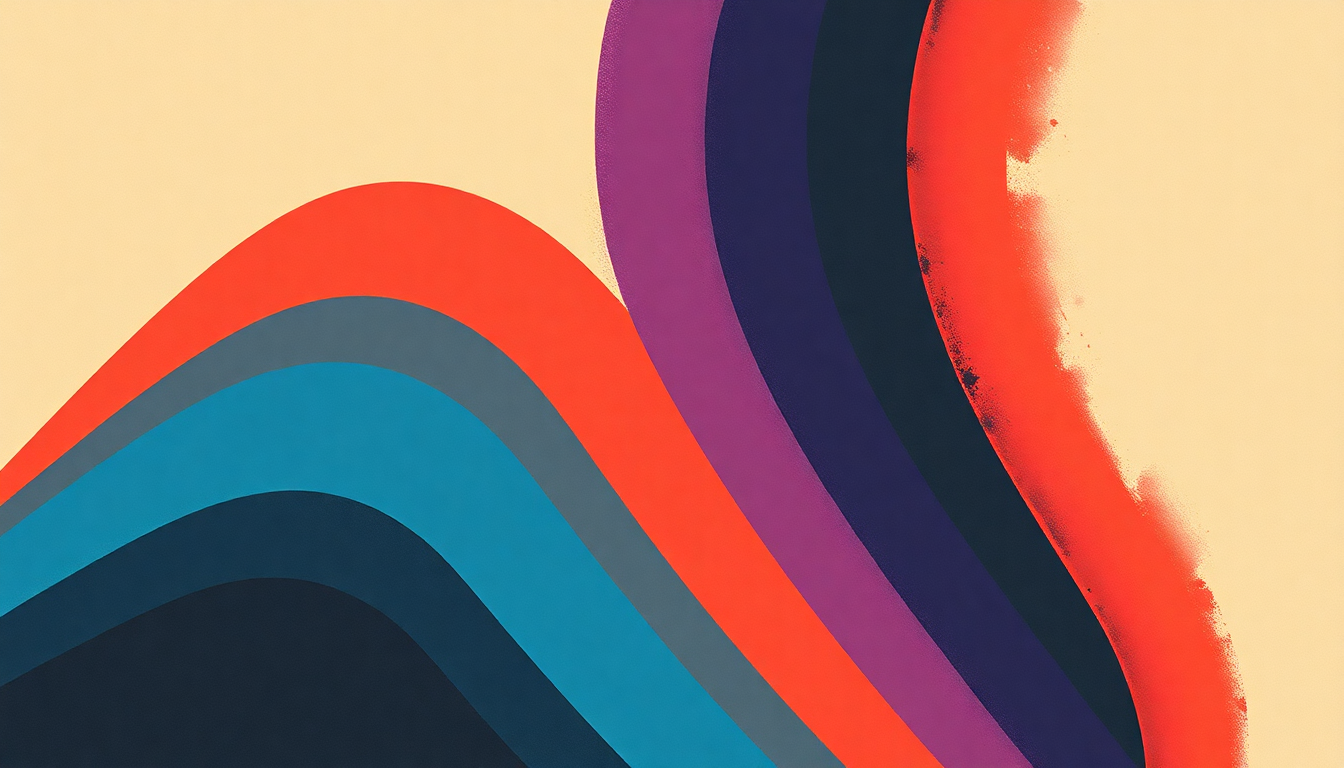 Fan-driven abstract illustration evoking the emotional arc of Stay Up Late by Talking Heads