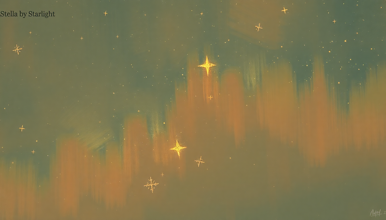 Fan-driven abstract illustration evoking the emotional arc of Stella by Starlight by Miles Davis