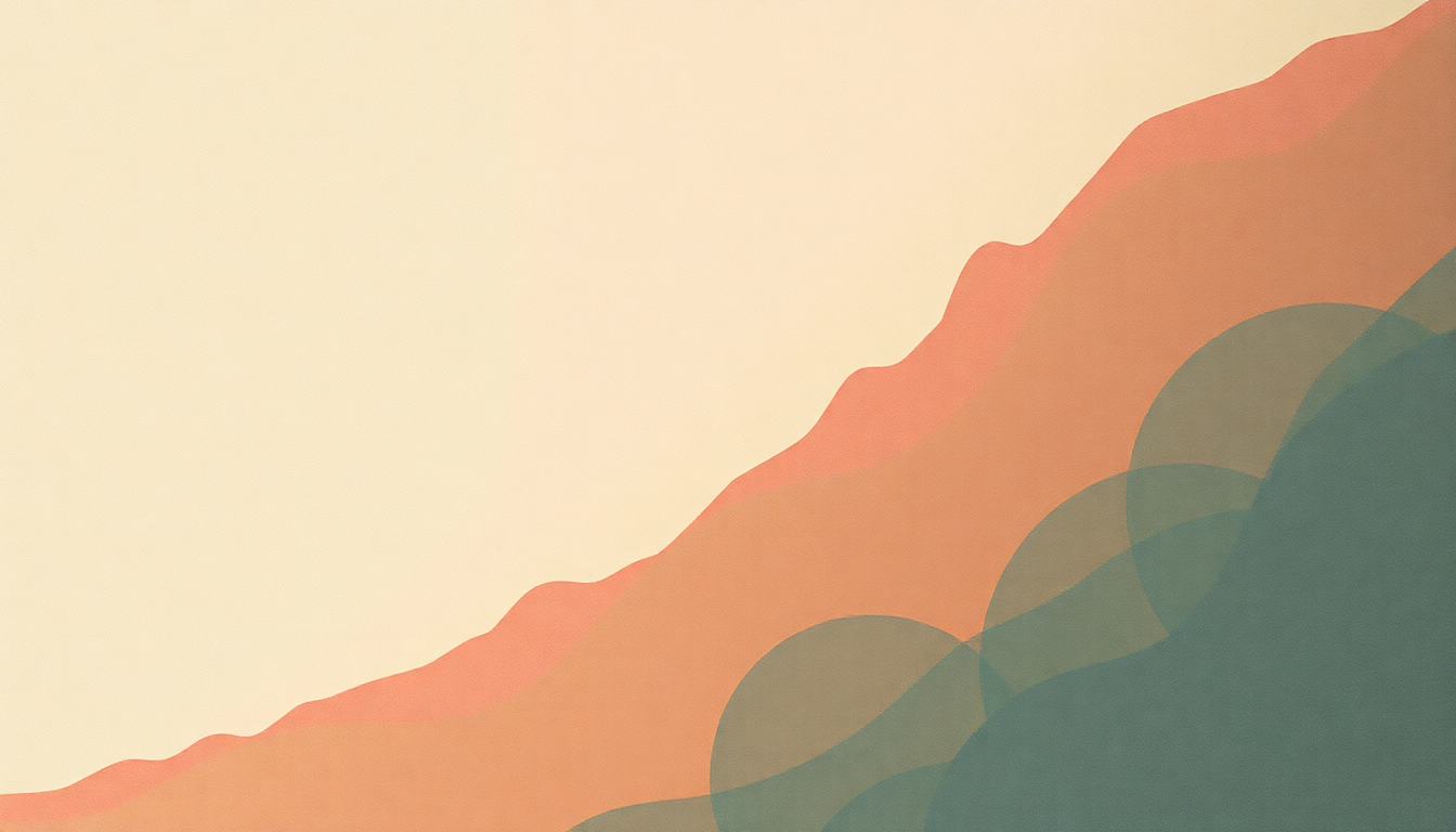 Fan-driven abstract illustration evoking the emotional arc of Step Back by The Promise Ring